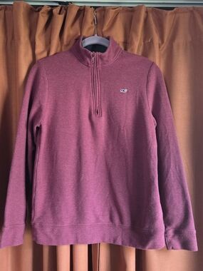 Vineyard Vines Boys Half-Zip Sweater - Plum/Berry